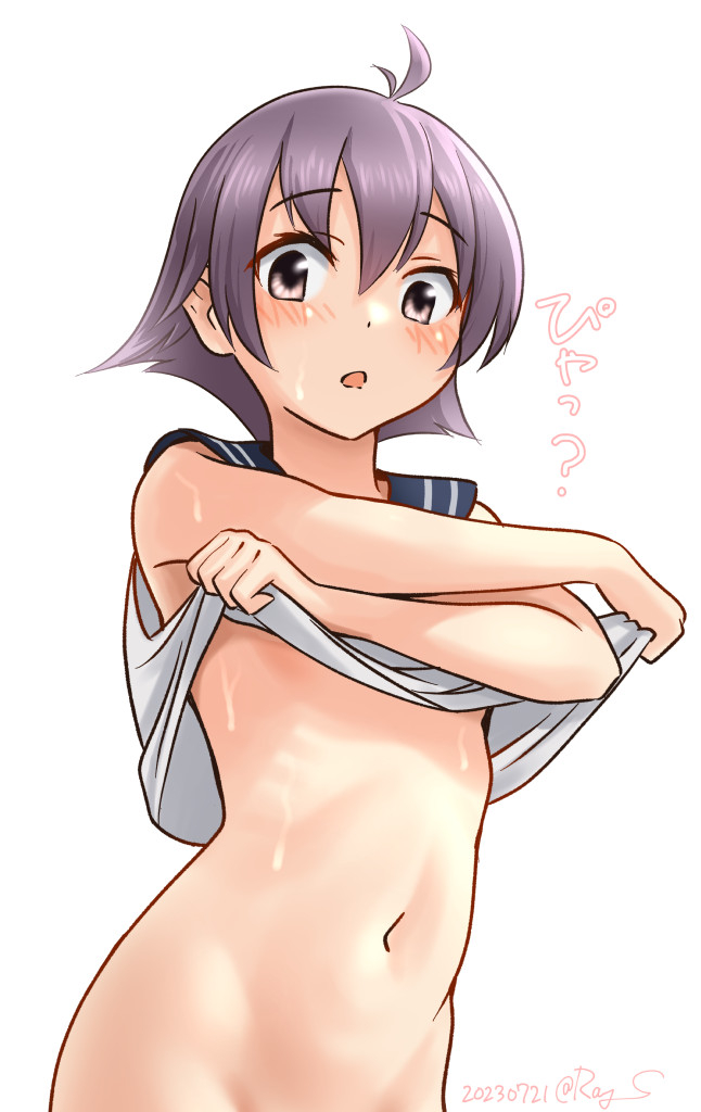 酒匂(艦これ) 「今日は酒匂の進水日ですね。ぴゅう。 」|Ray.Sのイラスト