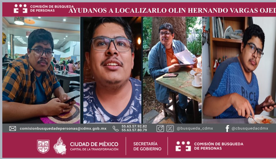 jesusjimenezmx's tweet photo. OLIN HERNANDO VARGAS OJEDA
Lo estamos buscando!! 
Necesitamos toda la ayuda posible para localizarlo.
#Tlalpan
@Claudiashein @ClaraBrugadaM
@Busqueda_MX https://t.co/MAXYlRzykj