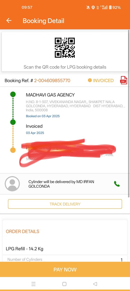 preethamdesh's tweet photo. @PetroleumMin @ONGC_ booked gas at Madhavi Gas Agency shaikept Hyderabad , inspite of so many calls no delivery of cylinder . 4th complaint on gas agency on delivery . https://t.co/ET5FhVIsP9