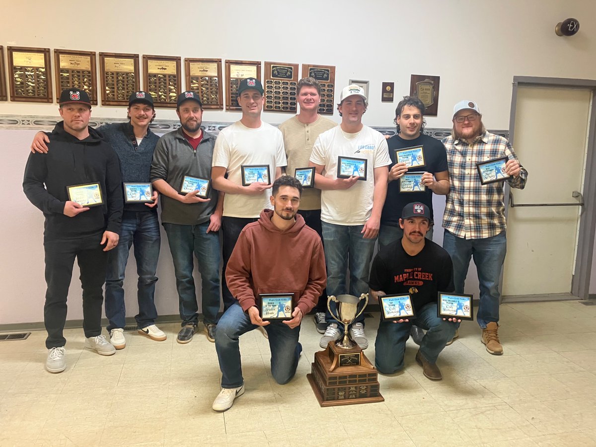 MCSeniorHawks's tweet image. Year end awards for the champs:
Top scorer: Florkowski
Top D: McNulty
Most improved: Bowyer/Kohls
Most dedicated: Olansky
Reg season MVP: Florkowski/Reinboldt
Most popular: Behrman
Gentlemanly: Reinboldt
Rookie: Houle
Coaches award: Lane/Forsythe
Playoff MVP: Coward (shocker)