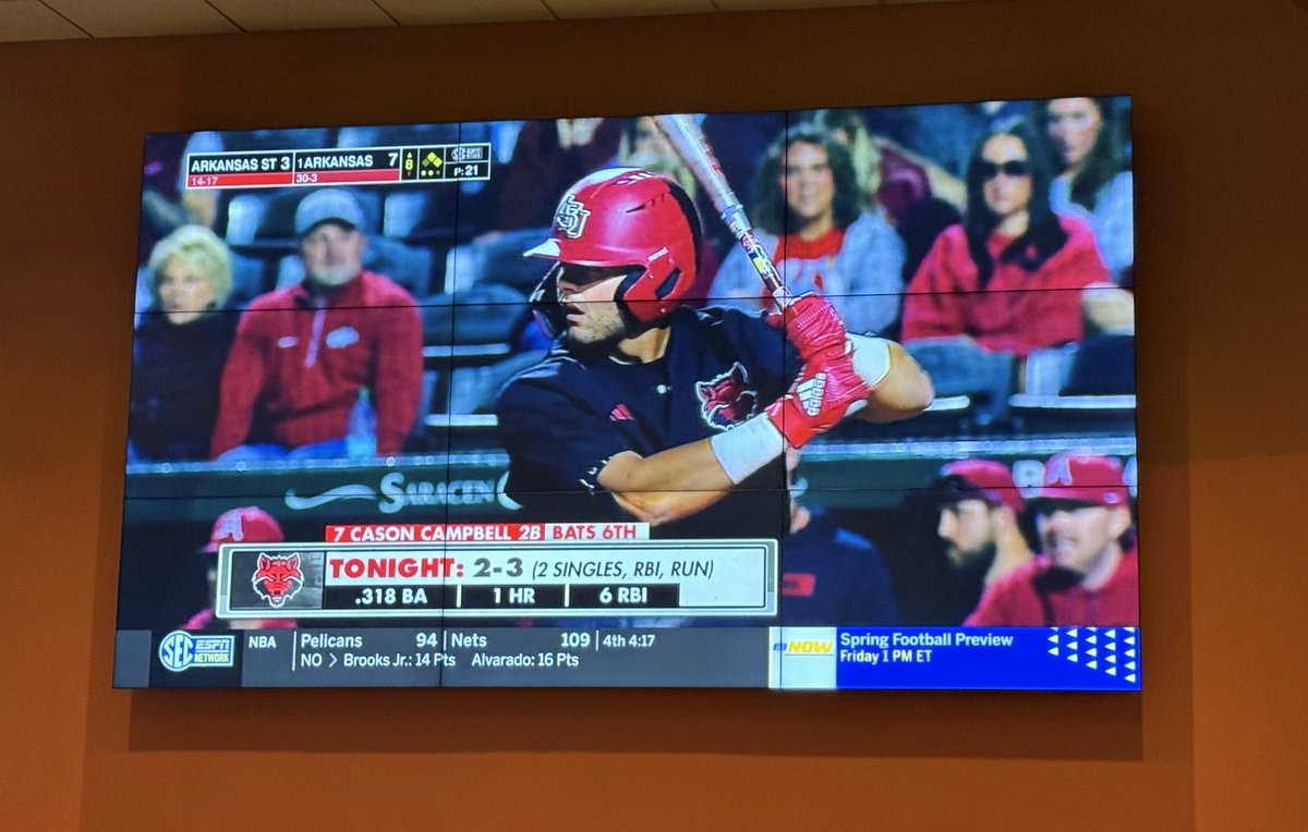 Watch party at Oaklawn Casino. We may be the only ones in <a href="/AStateBaseball/">Arkansas State Red Wolves Baseball</a> gear. 🤣 
We love us some <a href="/casoncampbell2/">Cason Campbell</a> !!!