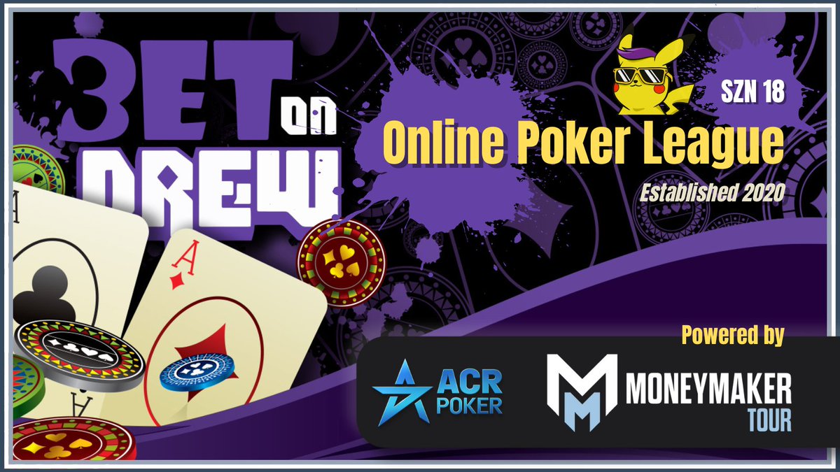 Season 18 of my Wednesday night poker league kicks off later today at 8pm ET on <a href="/ACR_POKER/">ACR Poker</a>.

The Season goes from April 9th to June 25th.

The top 2 point earners will be earning $2,500 <a href="/MoneymakerTour/">Moneymaker Tour</a> tour packages!

Help spread the word 👍 + ♻️ and 2 people get $109 tkts.
