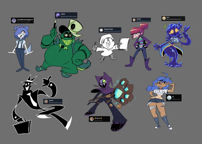 I am still grabbing characters for warming up!!! Just please put them in the original tweet  THANK YOU!!!!! 