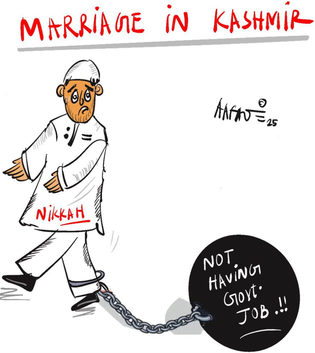 kashmircrownews's tweet photo. #KashmirCrownCartoon By #Afaaq
Dapaan Govt. JOB chu Compulsory 🙆♂️ . https://t.co/nepzVklxMC