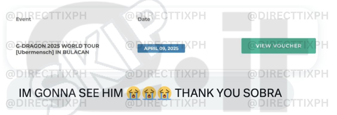 DirectTixPH's tweet photo. G-DRAGON 2025 WORLD TOUR [Übermensch] IN BULACAN GENERAL SALE #DirectTicketsPH_proofs #GDRAGONinBULACAN https://t.co/wVjR4QrnCz