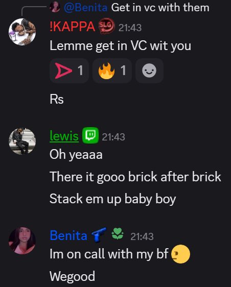 Day one of SLG Discord revamp and niggas already air ballin, we so tuff🫠✌🏾
