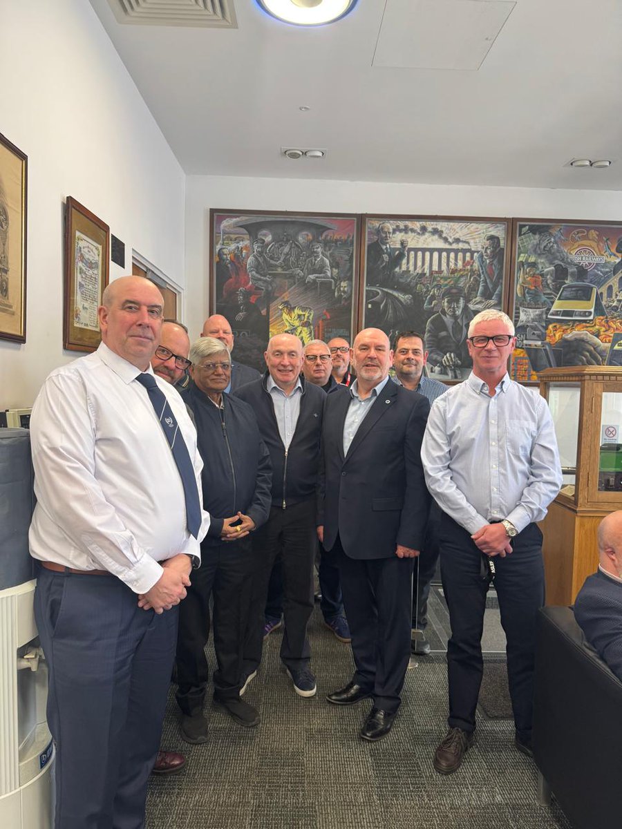 Shiva Gopal Mishra GS AIRF with Executive board of ASLEF in London