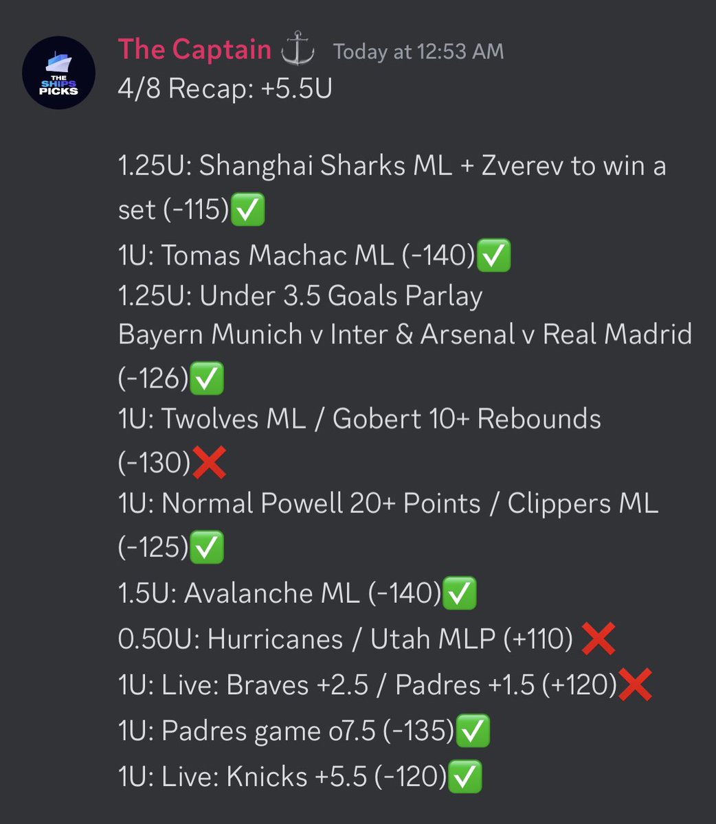 TheShipsPicks's tweet photo. 4/8 Recap: https://t.co/1L5l7CNGYJ