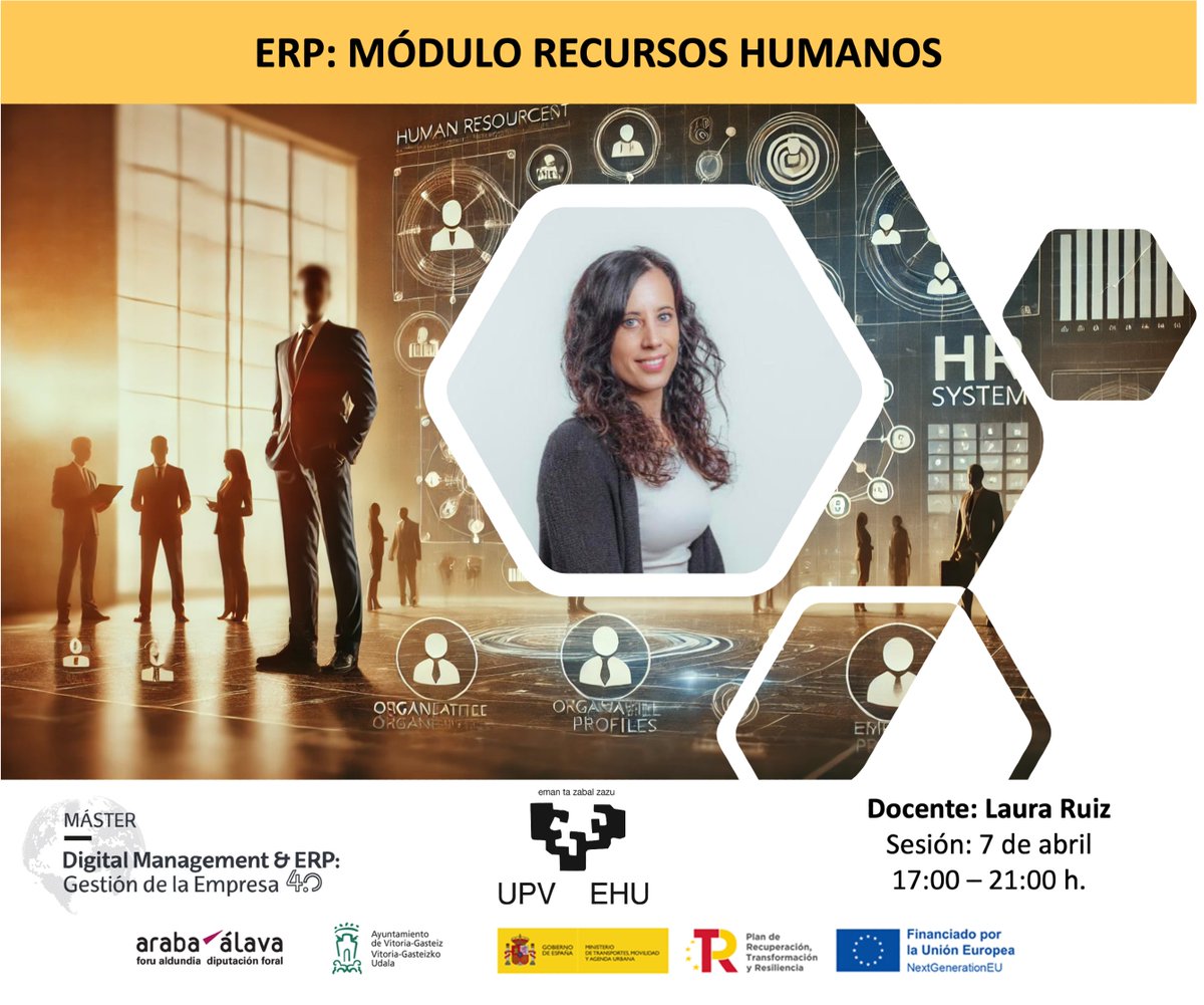 Esta semana Laura Ruiz de Oreka IT ha guiado a nuestro alumnado en los módulos de #RecursosHumanos del #ERP: estructura organizativa y gestión de empleados. #SAP #RRSS #PlandeRecuperación #NextGenerationEU 🌟