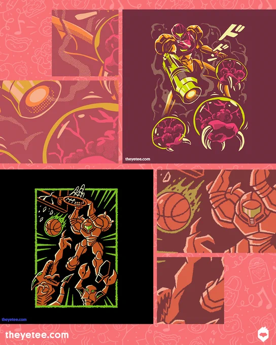 NEW! We've got Larva Swarm designed by @heyarace and Space Slam designed by @henriqntorres both #dailytees available for 24 hours only at https://t.co/ZD8ueXz0ra 