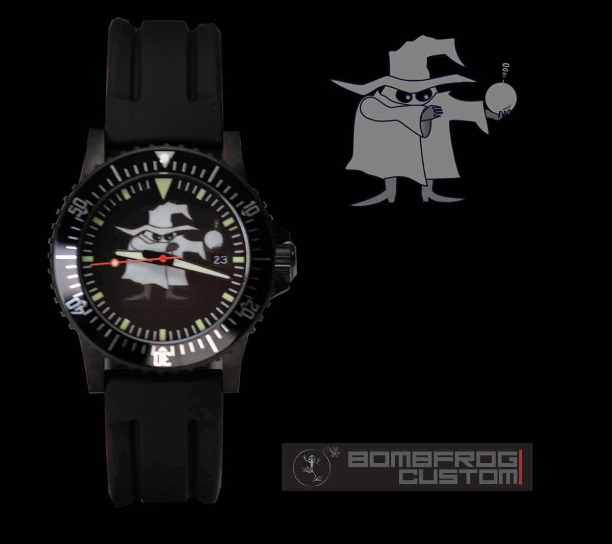 Bombfrog's tweet image. 🇩🇪 Ein Unikat entsteht: Unsere Minesweeper -Black- wurde für einen exklusiven Kundenauftrag mit  dem Bomberman Logo versehen. Finden wir ziemlich Stark! Wie findest du das Bomberman Logo?
🔱💣🐸