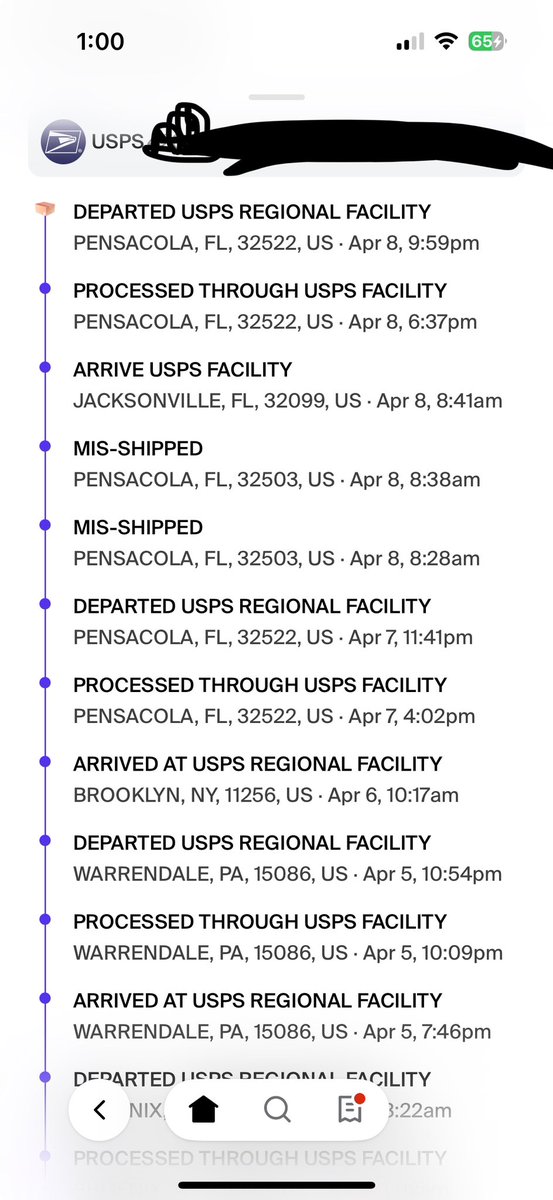 Never again will I ever using or trusting <a href="/USPS/">U.S. Postal Service</a> again cause of this and I live in NY and how is that my package got to NY then someone go to FLORIDA for no reason? How am I gonna get my package? Since you guy never bring it back to NY and still going around Florida