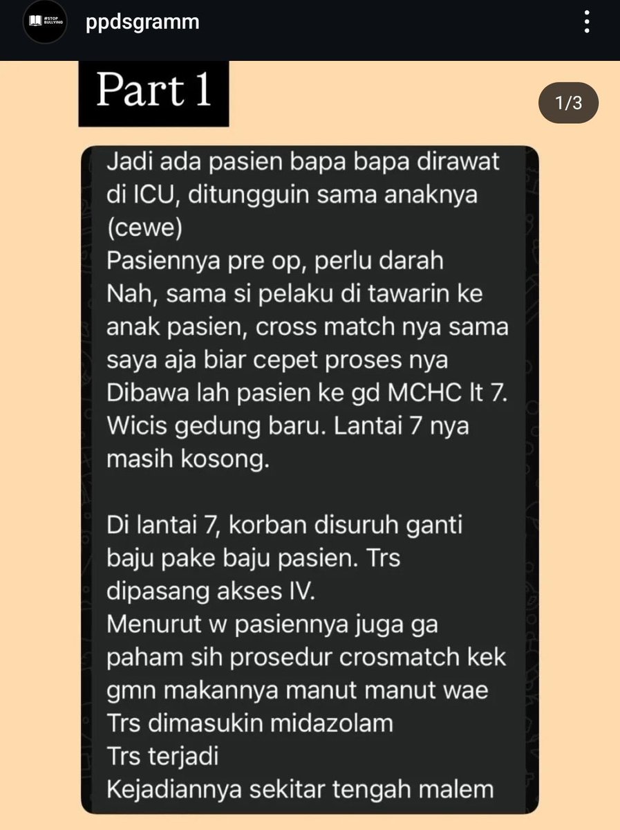 narkosun's tweet photo. Viral, Dokter Residen PPDS Anestesi Diduga Membius dan Memperkosa Keluarga Pasien

Lagi, Program Pendidikan Dokter Spesialis (PPDS) jadi isu heboh warganet. Kali ini tentang dokter residen PPDS Anestesi sebuah rumah sakit di Kota Bandung, Jawa Barat yg diduga memperkosa keluarga pasien.