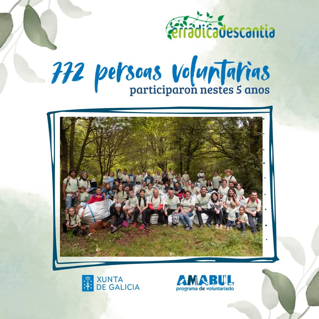 asocamabul's tweet photo. Neste ano contamos coa colaboración da @Xunta para desenvolver este programa de voluntariado que procura o control da Tradescantia fluminensis nas riberias do Ulla.
#erradicadescantia https://t.co/7lXvqn3BDp