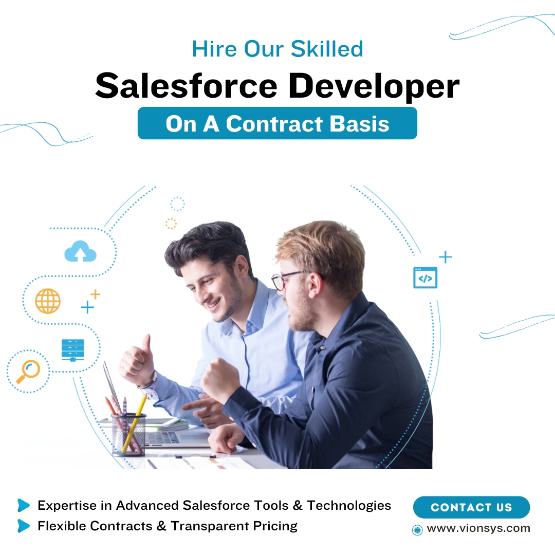 vionsysit's tweet image. Looking to scale your CRM without the long-term commitment?
Hire our skilled Salesforce developers on a contract basis—flexible and ready to deliver.
Get more info here: vionsys.com/services/sales…
#salesforcedeveloper #contractdeveloper #hiresalesforceexperts #vionsysitsolutions