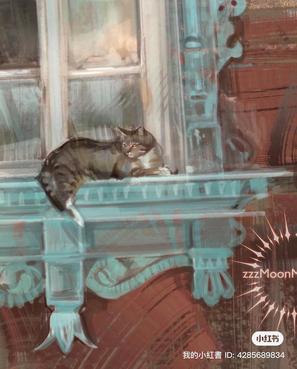 ztmiz's tweet photo. First piece for #PleinAirpril 🌞
A turquoise window, some soft light, and one wise little cat.
A photo study, reference found on Pinterest
#pleinairpainting #catdrawing #digitalart #artchallenge @WarriorPainters https://t.co/HiBeE9QhX9