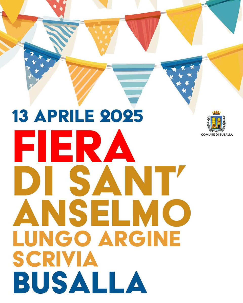 ValliAntola's tweet photo. Domenica 13 aprile a #Busalla c'è la tradizionale Fiera di S.Anselmo. @ValliAntola #lamialiguria commerciale https://t.co/yTNtVvvcqd