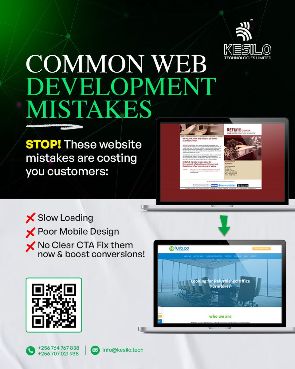 Kesilo_tech's tweet photo. 🔥Bad web design isn’t just ugly it’s expensive.
Slow sites = lost sales. 
Confusing CTAs = missed leads.
Broken mobile = frustrated visitors.
If your site has these issues, you’re handing customers to competitors. The fix? Prioritize UX.
Agree? Retweet to spread the word. https://t.co/5No4UcRzW0
