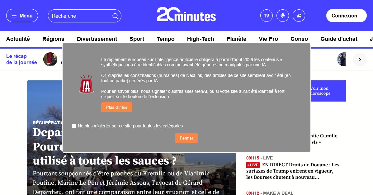 Guy_Non's tweet photo. À toi le douteux honneur, @20Minutes 🙃 #AI https://t.co/tvouAcTTkE