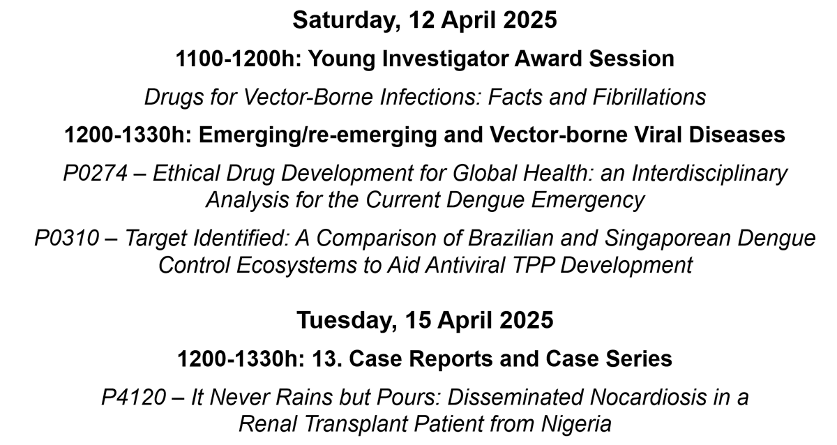 xhschan's tweet image. Looking forward to meeting many of you again at @ESCMID Global 2025 in Vienna, Austria later this week. 

Pleased to share our oral presentations and posters. With thanks to the fantastic resident doctors and senior co-authors for all their positive energy and teamwork in…