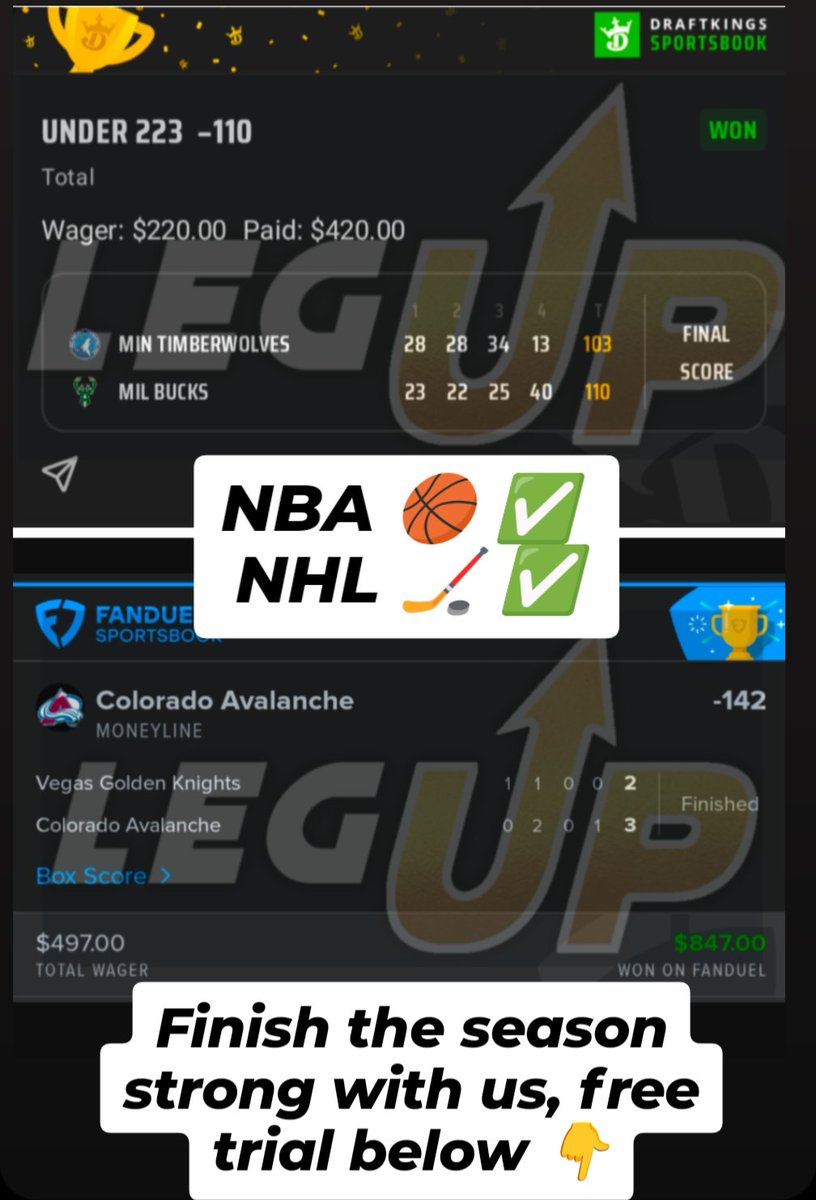 Leg Up Picks tweet media