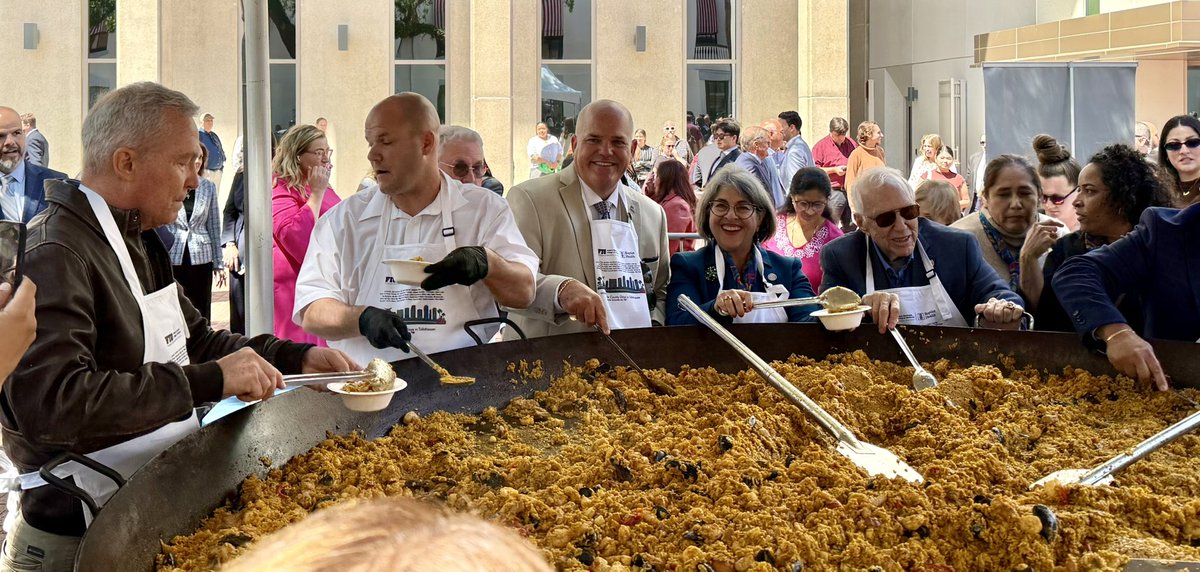 PhilEhr's tweet photo. Serving paella at Miami-Dade Days wasn’t just a tradition—it was a reminder of why we lead. Grateful to Monty Trainer for the invite. Leadership begins with showing up. #ForwardWithHonor https://t.co/e86ssgbGd5