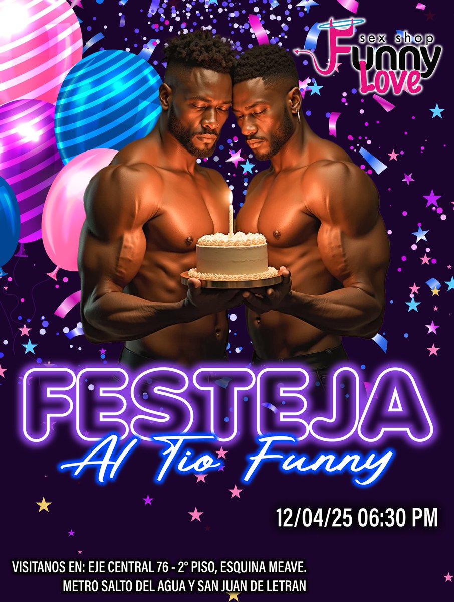 Funny_MXXX's tweet photo. - 𝗖𝗨𝗠𝗣𝗟𝗘𝗔Ñ𝗢𝗦 𝗗𝗘𝗟 𝗧Í𝗢 𝗙𝗨𝗡𝗡𝗬 -
                          @Funny_MXXX
   =SABADO 12 DE ABRIL 6:30 PM=
🎂 Estamos Emocionados de Anunciar La Celebración de Cumpleaños de Nuestro Querido Tío Funny.
🥂Únanse a Nosotros para Brindar por sus Logros y Desearle lo Mejor en su Futuro. 
♥️ Vamos a Compartir este momento Especial con Todos los que Lo Conocen y lo Aman.
🫶 Esperamos verte allí!
@Rp_IsraelFunny
@RGLMXOF
@ArtGonSa 
@GisMorocha