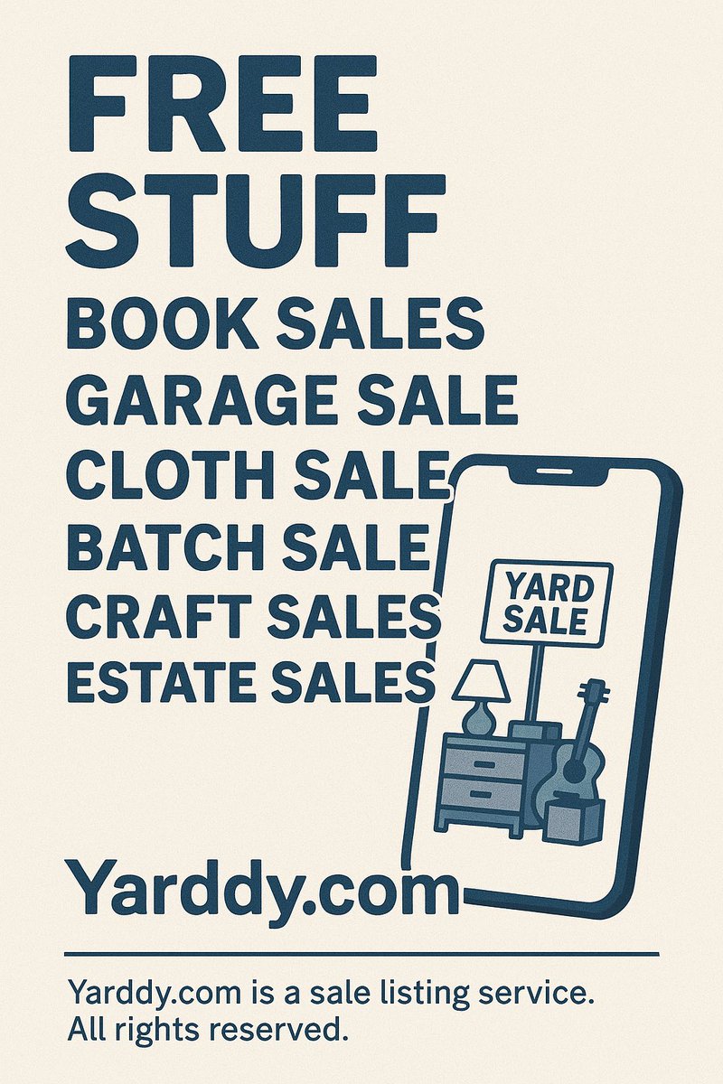 Yarddy_com's tweet photo. Give it away or sell it fast! 👍👏
Got stuff you don’t need? 🎁📦

🏡Yarddy it—sell or give it away!
🛒 Discover local yard sales
📍 Post in seconds

Now on iOS &amp; Android 📲

#Yarddy #FreeStuff #GarageSale #YardSale #Declutter #SellLocal https://t.co/CxWXoG2uAr