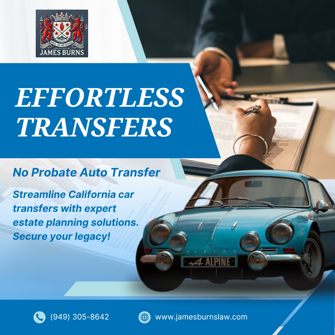 jambur's tweet photo. 🚗 Avoid the probate hassle and streamline your California vehicle transfer with ease today! #VehicleTransfer #CaliforniaLiving #LegalAdvice #AvoidProbate #StreamlineProcess #CaliforniaLaw #CarOwners #EasyTransfer #LegalServices #JamesBurnsLaw https://t.co/sv2XImVMfj