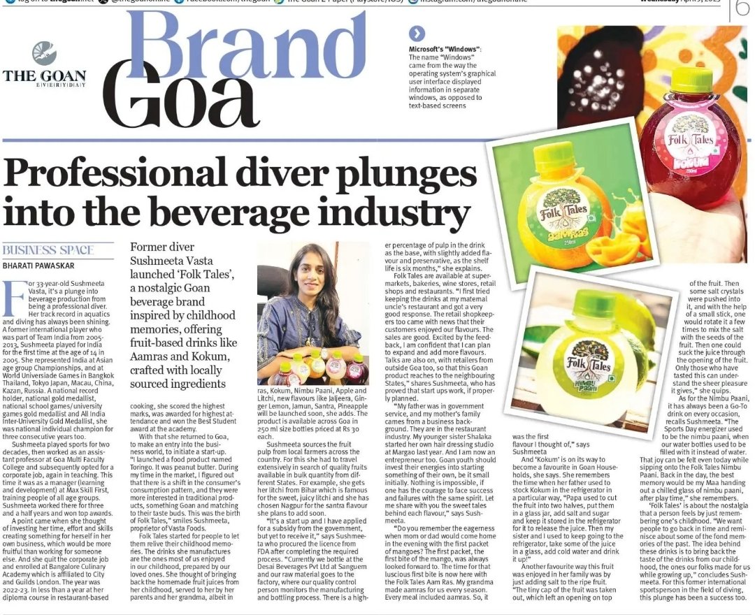 thegoanonline's tweet image. THE GOAN | BRAND GOA | Professional #diver plunges into the #beverage industry 

Read more: thegoan.net/brandgoa/profe…

#Goa #News #Headlines