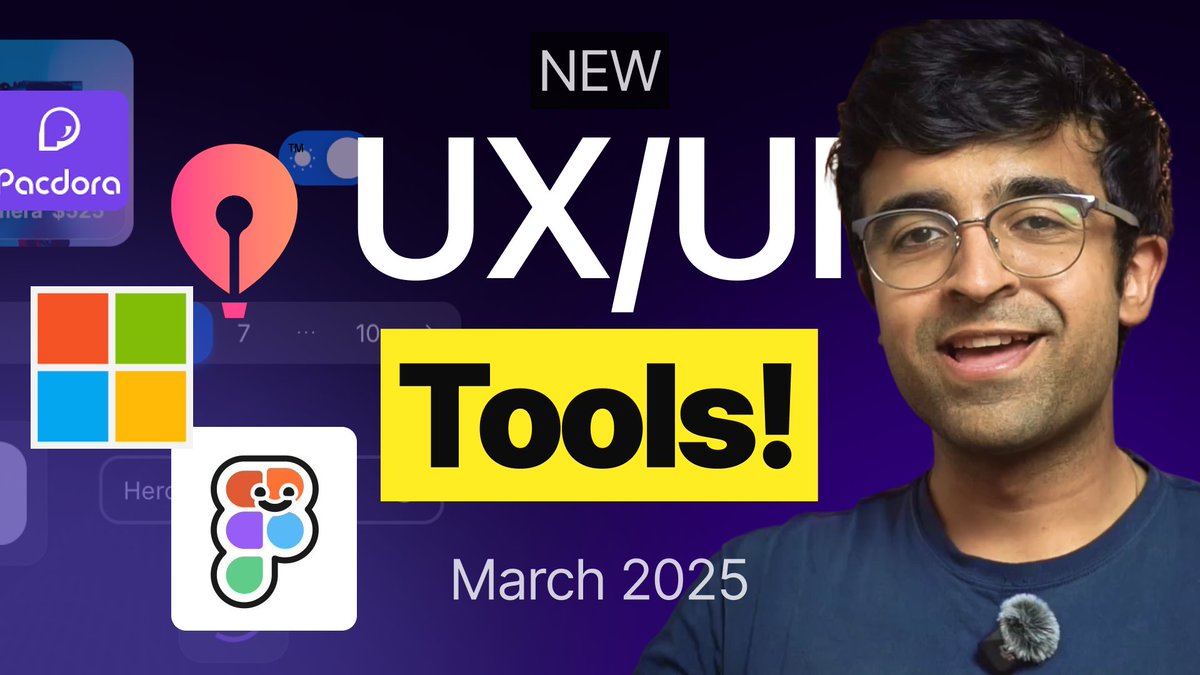 I collected amazing new UX/UI design tools for you guys!

👉 youtu.be/WHyZ3LgCKs0

#uidesign #design #uxdesign <a href="/figma/">Figma</a> <a href="/CorelDRAW/">CorelDRAW</a> <a href="/pacdoraofficial/">Pacdora</a> <a href="/OpenAI/">OpenAI</a> <a href="/NNgroup/">Nielsen Norman Group</a> <a href="/hero_ui/">HeroUI</a> <a href="/Microsoft/">Microsoft</a>