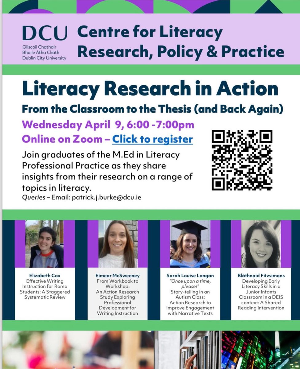 I will never not shout from the rooftops about the brilliance of my MEdLPP group, (dream staff room!) and the MEdLPP ✨. Log on this evening at 6pm to listen to 4 talented and passionate professionals share about their Master’s research findings
dcu-ie.zoom.us/meeting/regist… <a href="/DCU_IoE/">DCU Institute of Education</a>