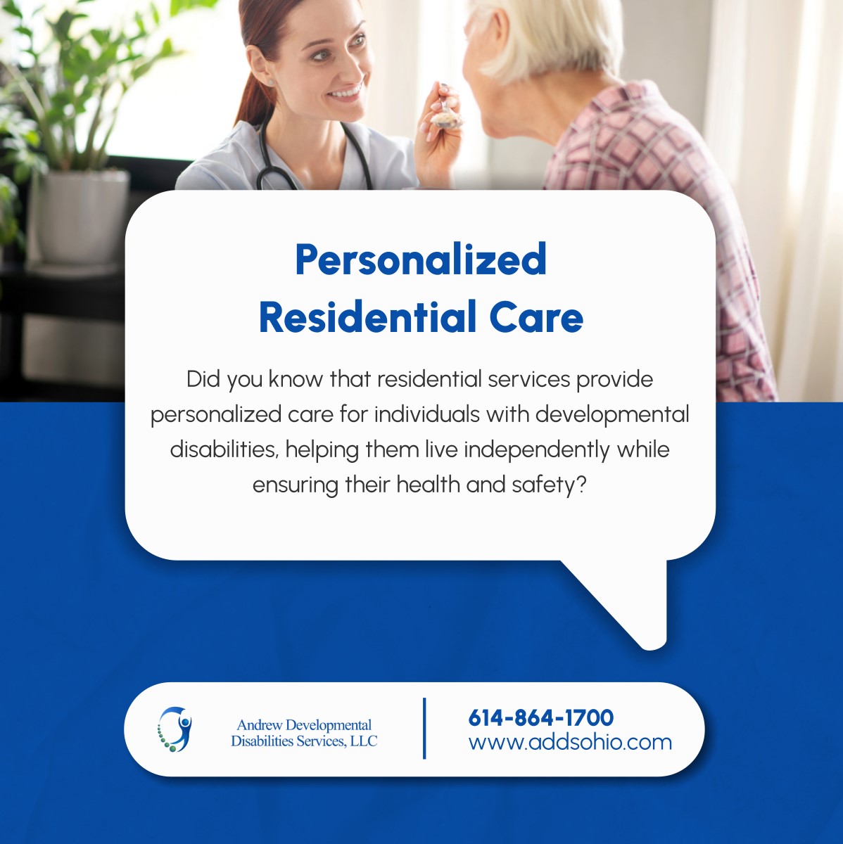 andrewdevdsllc's tweet photo. 💡 Residential services help individuals thrive in a safe and supportive environment! Learn how we can assist in enhancing independence and quality of life. 🏠💙 

📞: 614-864-1700
📧: info@addsohio.com
🌐: https://t.co/UKWeZkzxwJ

#WhitehallOH #ResidentialCare https://t.co/WJuNwgZCVk