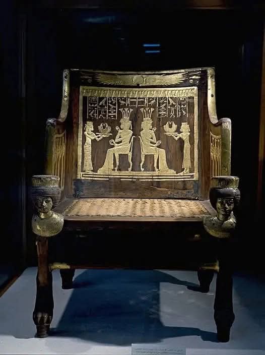 archeohistories's tweet photo. The Majestic Throne of Princess Sitamun: A Glimpse Into Ancient Egyptian Royalty and Artistry ... 

During the glorious 18th Dynasty of Ancient Egypt, a stunning wooden throne was crafted for Princess Sitamun, epitomizing the artistry and mastery of Egyptian craftsmanship from over three millennia ago. This remarkable piece of furniture, made from luxurious red wood, serves as a testament to the unparalleled skill of ancient woodworkers.

The throne features an intricate veneer, just 4 mm thick, of the same opulent wood, adding an additional layer of elegance to its design. Its legs, shaped to resemble powerful lion’s paws, stand proudly on elevated bases adorned with detailed ridges. Originally, these regal paws were embellished with silver plating, with remnants still visible today, offering a glimpse into its once-glorious appearance.

Princess Sitamun, whose name means "daughter of Amun," lived around 1370 BC and was the daughter of the powerful Pharaoh Amenhotep III and his principal wife, Queen Tiye. Though much about her life remains mysterious, inscriptions reveal that she ascended to the role of queen consort in the 30th year of her father’s reign, marrying him during his first Heb-sed festival.

Her royal status is further highlighted by her residence in the grand Malqata palace near Thebes. Archaeological finds, including jar labels, reference her as "The House of the King’s Daughter, Sitamun," underscoring her esteemed position within the royal family.

For centuries, this magnificent throne lay hidden in the sands of the Valley of the Kings, a silent witness to Princess Sitamun’s legacy. It was only in 1905, during excavations led by Theodore M. Davis, that the throne was rediscovered in the tomb of Yuya and Tjuyu (KV46). Today, it stands as a remarkable relic of ancient Egyptian royalty, showcasing both the artistry and the mysterious history of this extraordinary civilization.

#archaeohistories