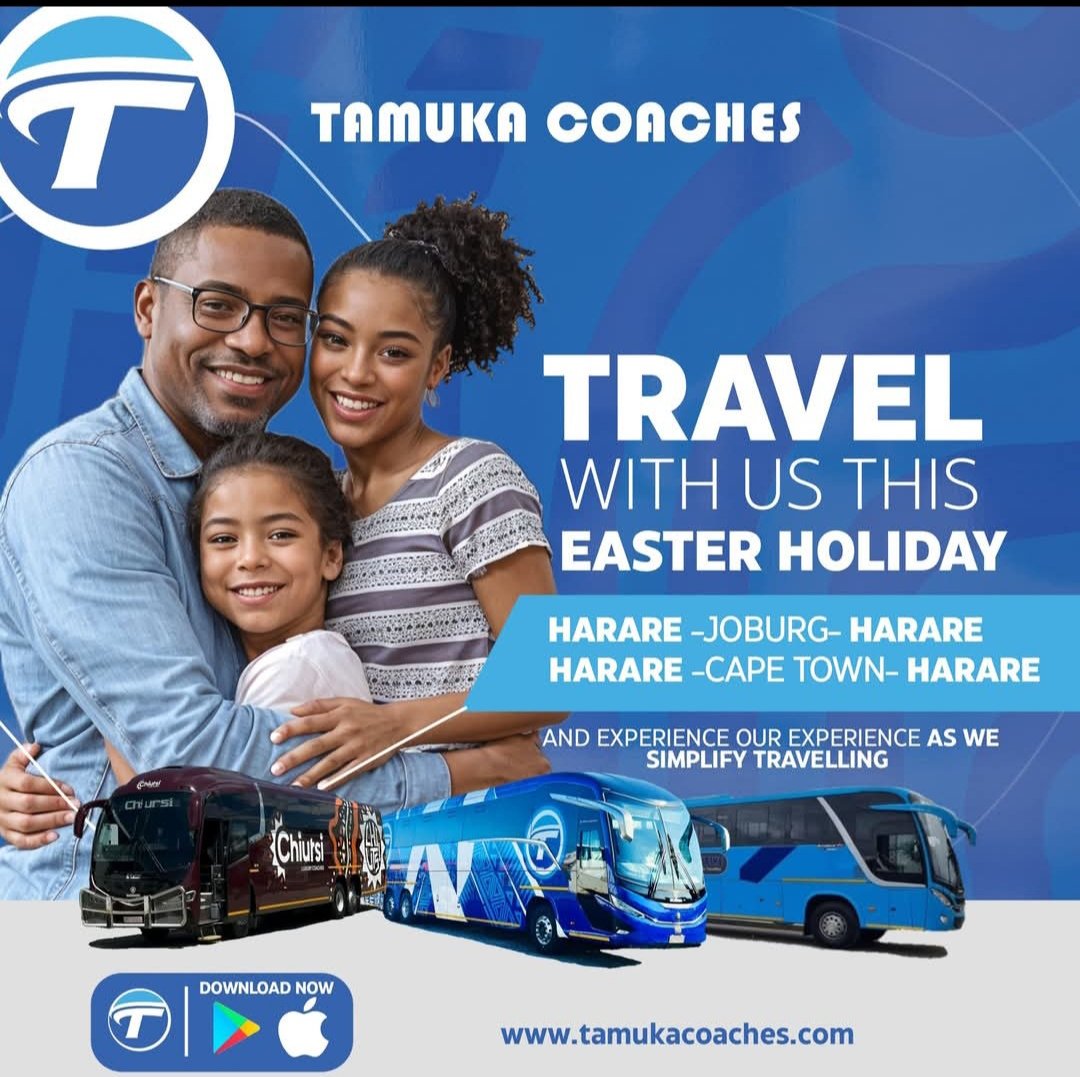 TPulsezim's tweet photo. This Easter, consider travelling with Tamuka Coaches for a seamless and enjoyable experience. They simplify traveling, offering a luxurious and stress-free journey. With their expertise, passengers can sit back, relax, and enjoy the ride. https://t.co/Qv8rh8ZrBA