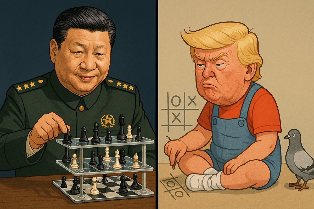 Sell the bonds, hold the dollar, neutral dxy, keeps the yuan down, good for chinese exports. Xi in beastmode. Trump eats shit in the bond market AND stocks. 16d chess. US in disarray. Wow #bonds #Tariffs #FAFO US-China Trade War. The gloves are off