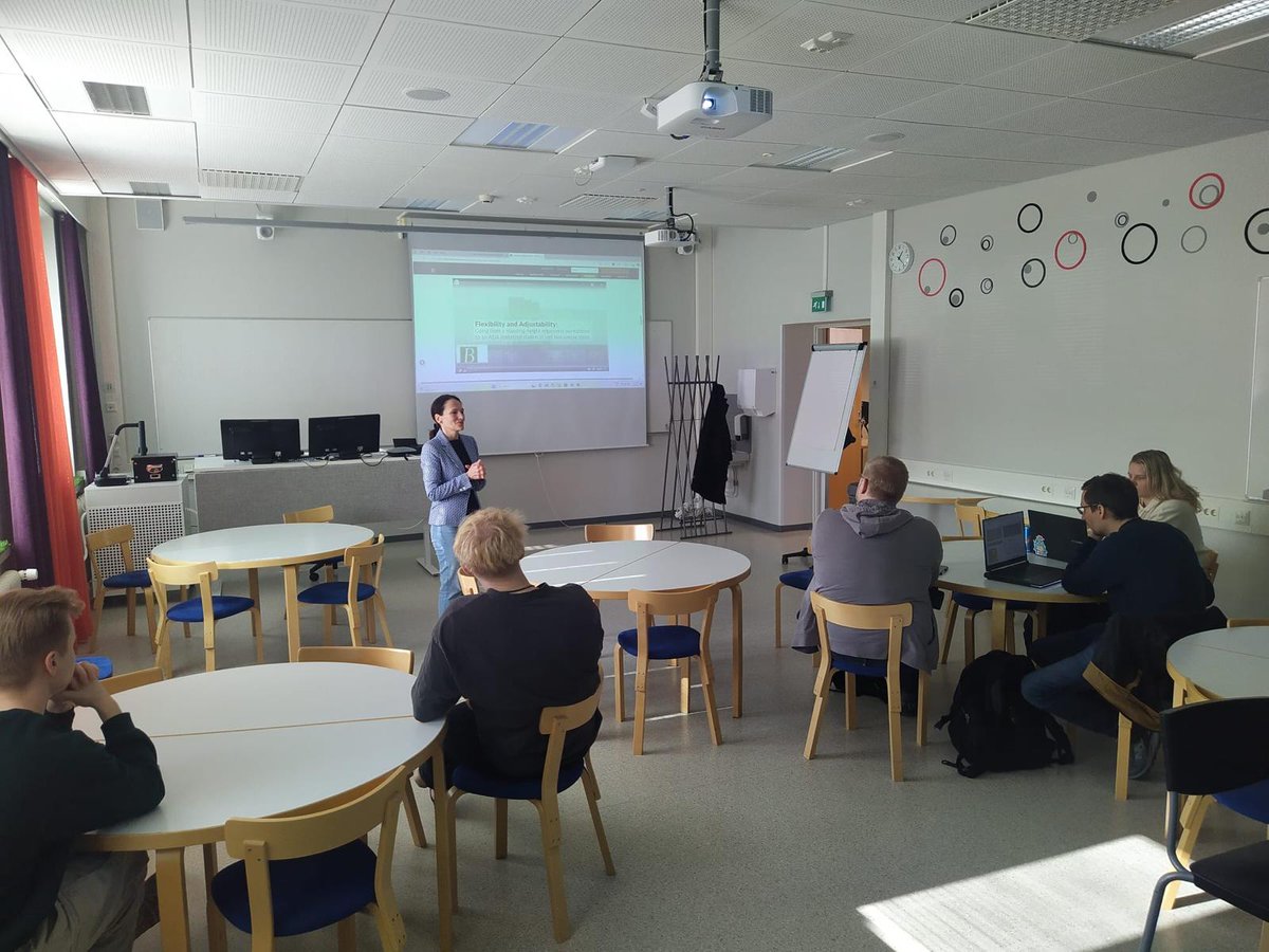 NextgengProject's tweet photo. 👩‍🏫 On April 1, 2025, Violeta Firescu from TUCN delivered a session on Design Project as part of the NextGEng Team Teaching Pilot Program – Round 2 for JAMK students! 
#NextGEng #TeamTeaching #DesignProject #TUCN #JAMK #EngineeringEducation https://t.co/aruUwqRflw