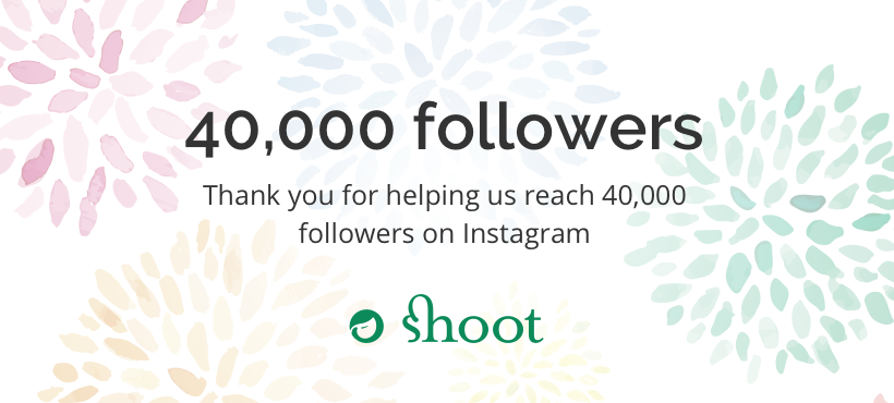 We are delighted to reach 40,000 followers on Instagram instagram.com/shootgardening/ A big milestone  🙌