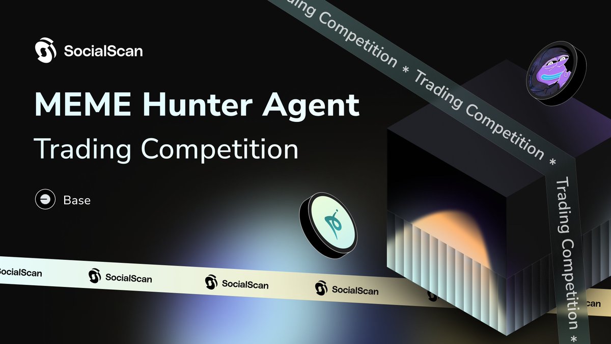 🚀 <a href="/socialscan_io/">SocialScan (🌞,🌞)</a> 트레이딩 대회 시작!
지금 Hunter Agent 에서 Base 체인 토큰을 거래하면 자동 참여!
수익률(PnL) 기준 상위 10명에겐 거래 수수료의 최대 30% 캐시백💰

📅 4/8 ~ 4/15
10U만 있어도 참여 가능!
👉 참가: t.me/socialscan_mem…

🔗 자세히 보기: unequaled-conga-651.notion.site/SocialScan-Bas…