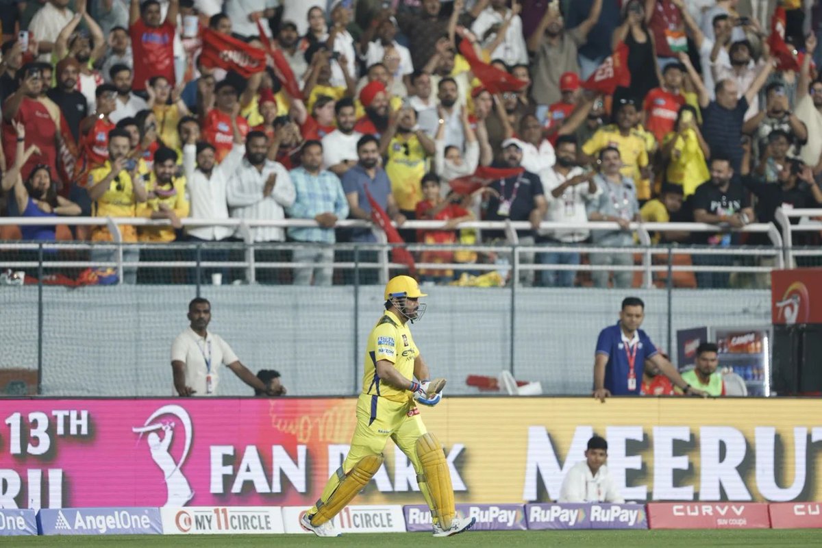 LOKESHWAR500's tweet photo. MS Dhoni — the man who turned hope into a habit.
At 43, he carried a billion dreams like it was still 2007.
Take a bow, Thala.

#sarcasm #CSKvsPBKS #CSK #PBKS #IPL2025 https://t.co/AOstJ95A5x