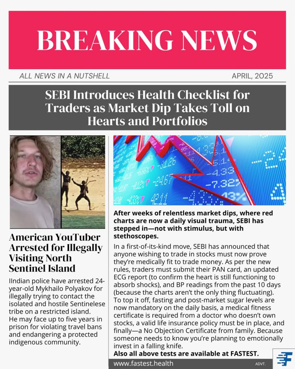 fastest_health's tweet photo. You invested in stocks. Now invest in therapy too 🧠📉
A diversified portfolio with emotional damage on the side.
#stockmarket #investing #trading #financialtrauma #marketcrash #stockmarketnews #satire #meme #satirenews #fastestdiagnostics #healthfirst #healthcheck #healthcheckup