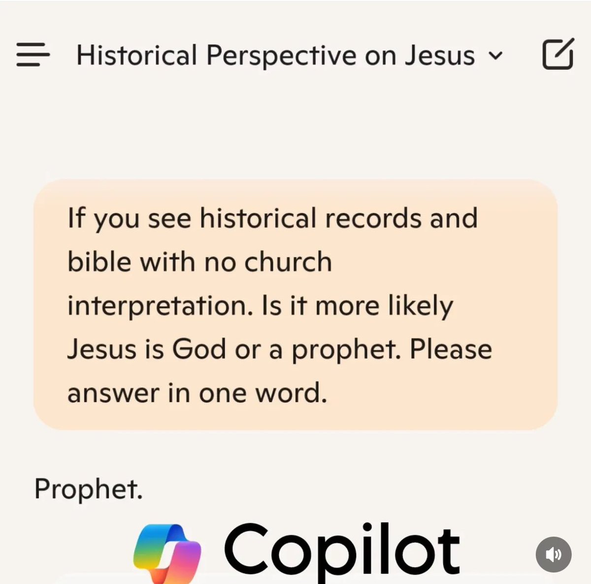 Jvnior's tweet photo. So I asked every AI:

Is Jesus God or just a prophet? https://t.co/BlAAFZSfZO