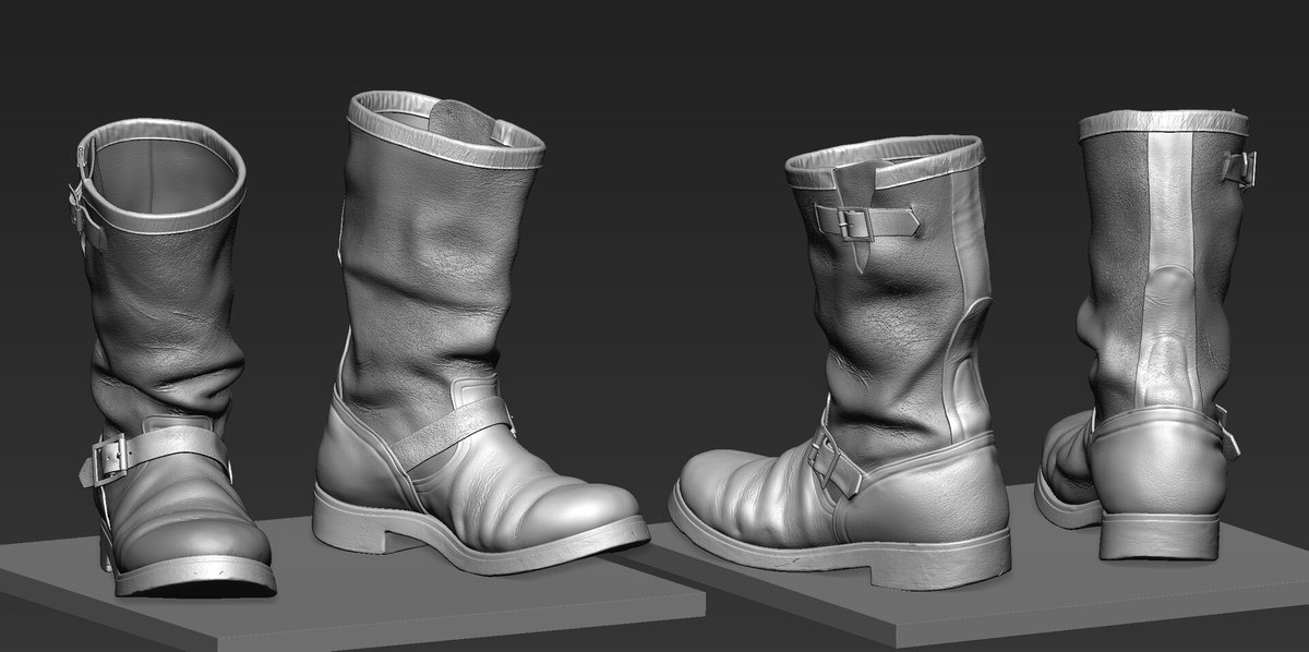 Hi, I want to share my boots
It was a challenging but interesting project that I did six months ago. As always, the most interesting thing was #sculpting and #texturesband