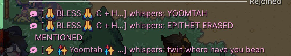 keylime_guy's tweet photo. so unnecessarily sad about missing a fellow yoomtah knower on ponytown. come back to me</3 https://t.co/VEVvzfrNQA