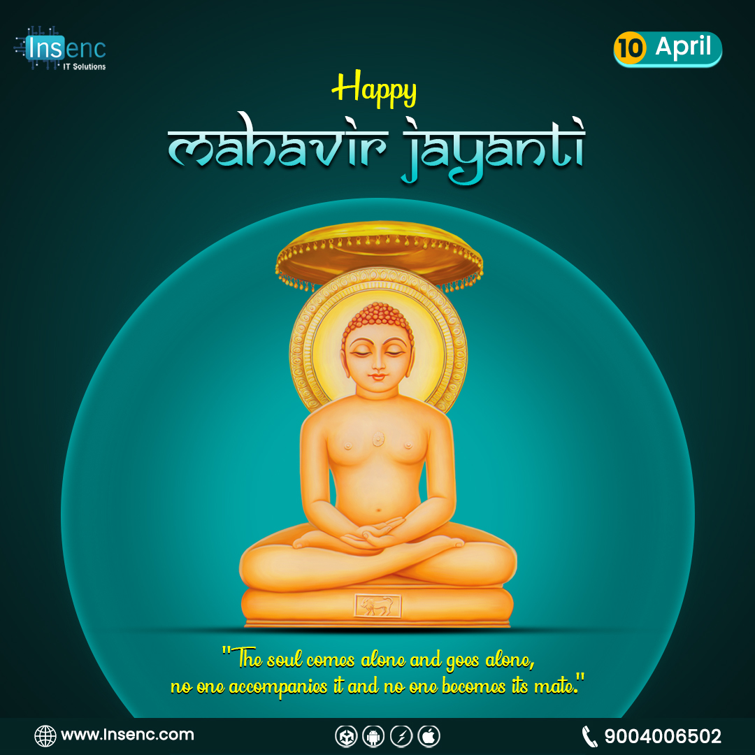 Insencit's tweet photo. 🙏 Wishing you all a peaceful and blessed Mahavir Jayanti. May Lord Mahavir's teachings inspire us always. 🕊️
.
.
.
#Insenc #insencitsolutions #HappyMahavirJayanti #mahavirjayanti #jaymahavir #jaindharm #softwaredevelopment #MobileAppDevelopment #GameDevelopment #unitygames https://t.co/tqeNmPLYCV