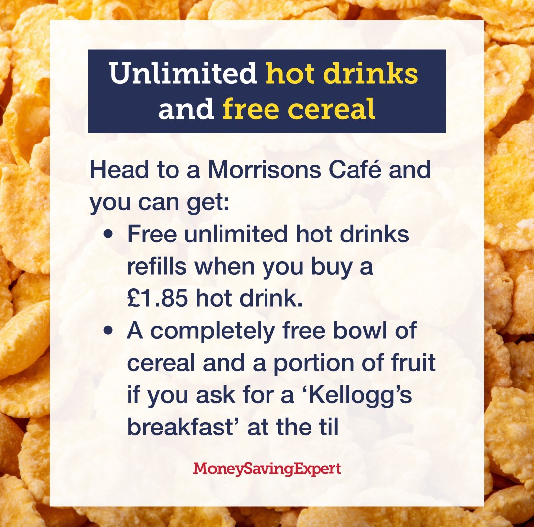 MoneySavingExpert (@moneysavingexp) on Twitter photo Hopefully it'll help people struggling this Easter so please share. 🙏
Find your nearest Morrisons Café:
moneysavingexpert.com/deals/morrison… Hopefully it'll help people struggling this Easter so please share. 🙏
Find your nearest Morrisons Café:
moneysavingexpert.com/deals/morrison…