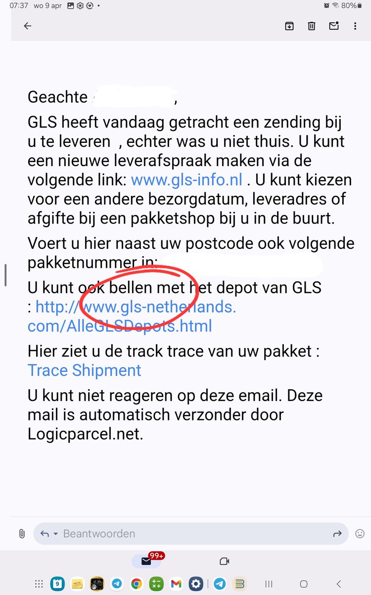 AstridPisces's tweet photo. Maar goed, jokken is blijkbaar bedrijfspolicy bij @GLS_NL: mail geeft aan dat je kunt bellen, maar nergens telefoonnummer te vinden. Ook beetje in de war met "vandaag" en "gisteren". Maar goed, mail is van 07:00, best vroeg nog. Wel keurig aangesproken met "u", dat dan weer wel. https://t.co/Tal95MXHTv