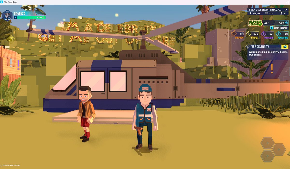 044enzo's tweet photo. About to go on a heli ride in @TheSandboxGame 🚁 https://t.co/dvW4SkNymp #AlphaSeason5 https://t.co/4o3JOSyH9Q