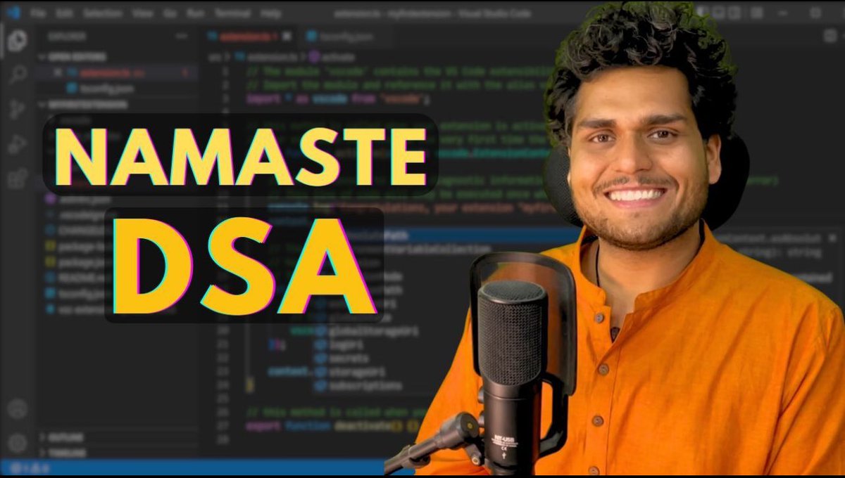 akshaymarch7's tweet image. `Namaste DSA` will be coming very soon! 🚀
It will be the best DSA course available on the internet, 
we will go from Zero to Hero in DSA. 

Watch the video in comments for more information about Namaste DSA 

Please like this post and do let me know if you&apos;re excited for this!?…