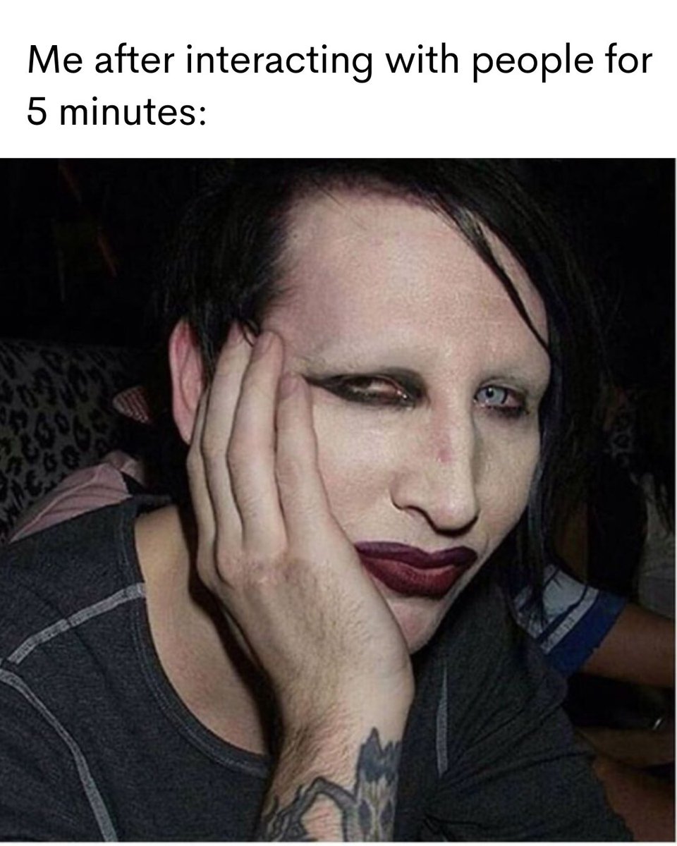 punkraveau's tweet photo. Me after five minutes of acting like I can handle all the happy talk from regular people π©
#memes #goths #socialinteraction #gothproblems #gothhumor #gothic #gothmemes #gothicmemes #fakesmile #meme #australia #punkraveau https://t.co/w8tnolLqjF